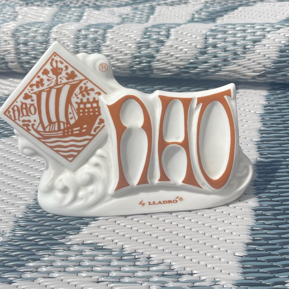 Vintage NAO by Lladro Porcelain Display Logo Dealer Sign Advertising Plaque